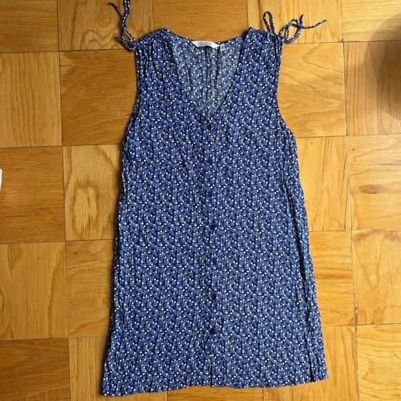 & Other Stories A-line Button Up Blue Floral Dress - Picture 1 of 3